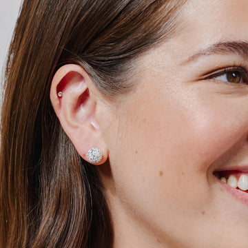 Snowflake Sparkle Ball Earring